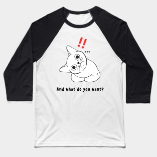 Funny kitten Baseball T-Shirt